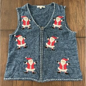 Women's Mercer Street Studio Christmas Ugly Sweater Vest Sz M Cute